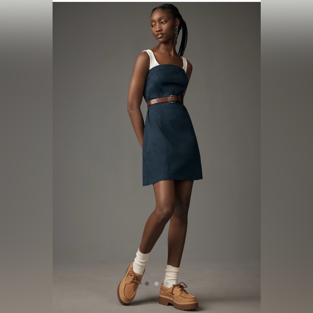 Maeve Sleeveless Twofer Mini Dress L